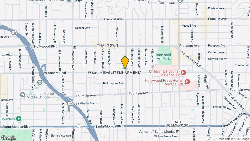 1503 N Normandie Ave, Unit Apt 5 Map and Location Details