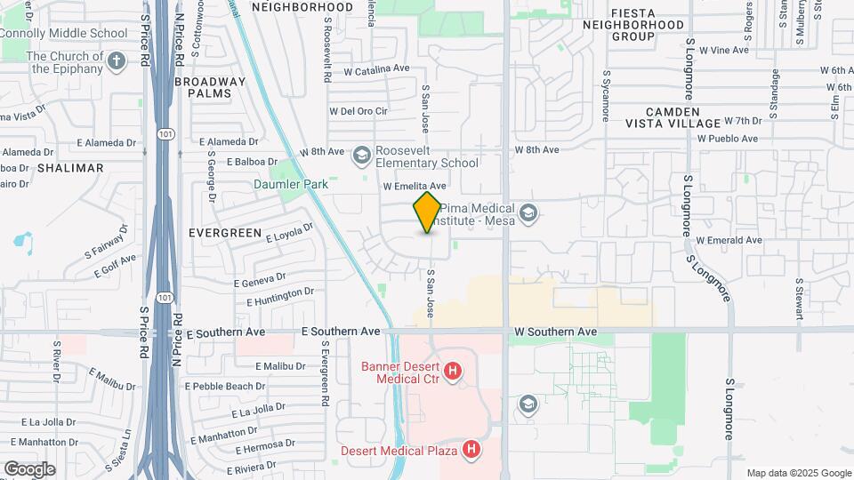 1004 S San Jose Map and Location Details