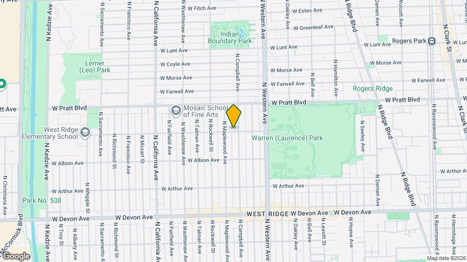 2508 W North Shore Ave, Unit 1 Mapa y Detalles de la Ubicación