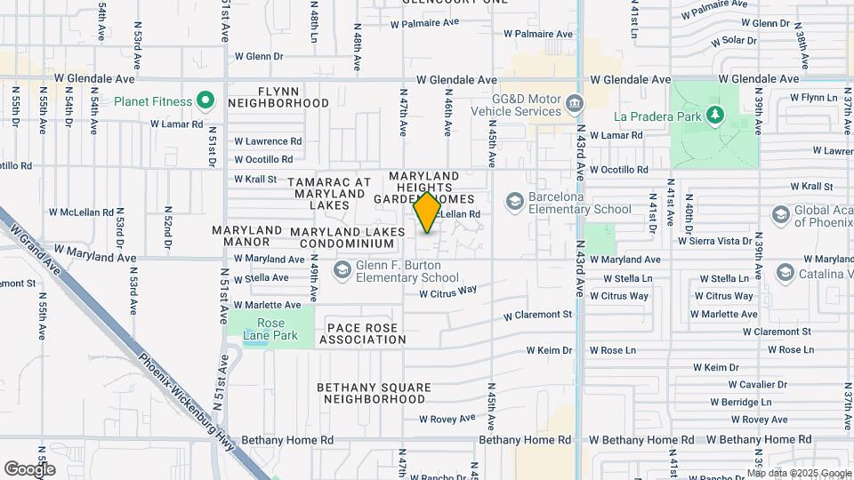 4608 W Maryland Ave Map and Location Details