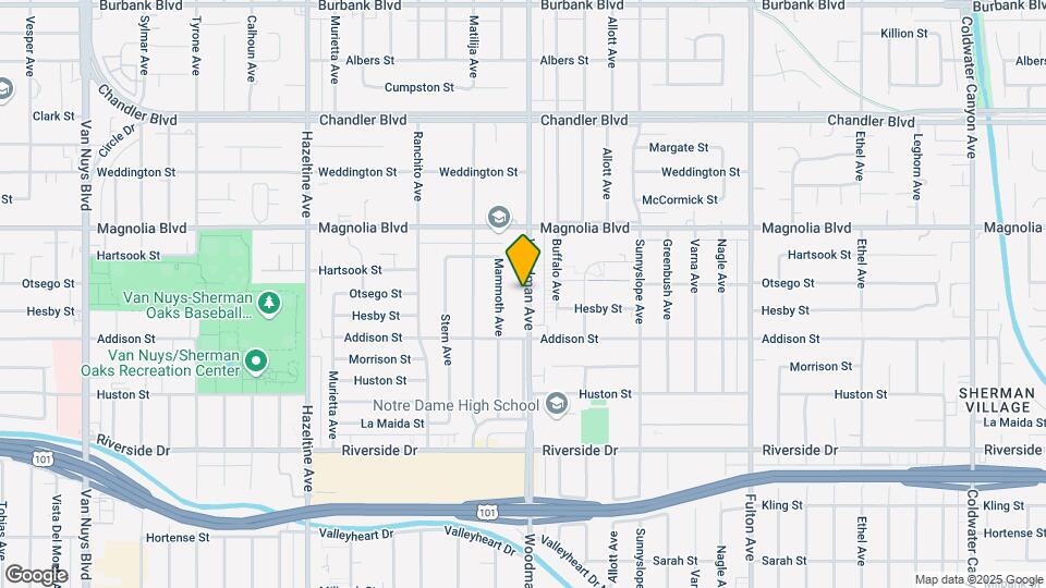 5051 Woodman Ave Map and Location Details