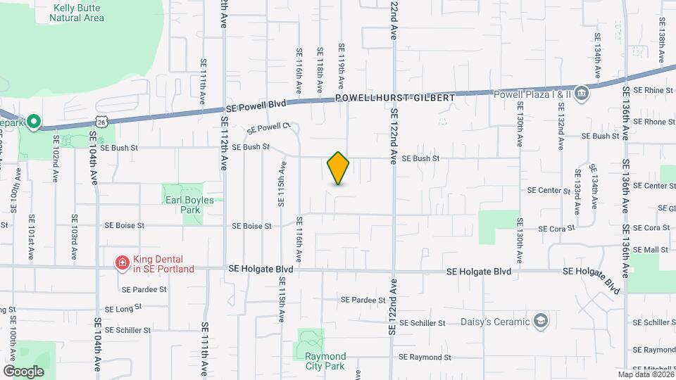 11837 SE Gladstone St Map and Location Details