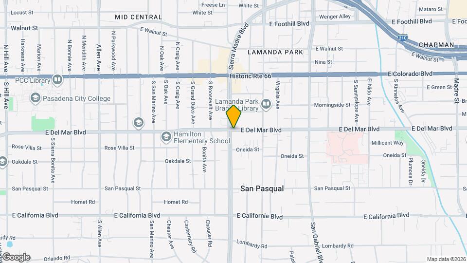 2386 E Del Mar Blvd Map and Location Details