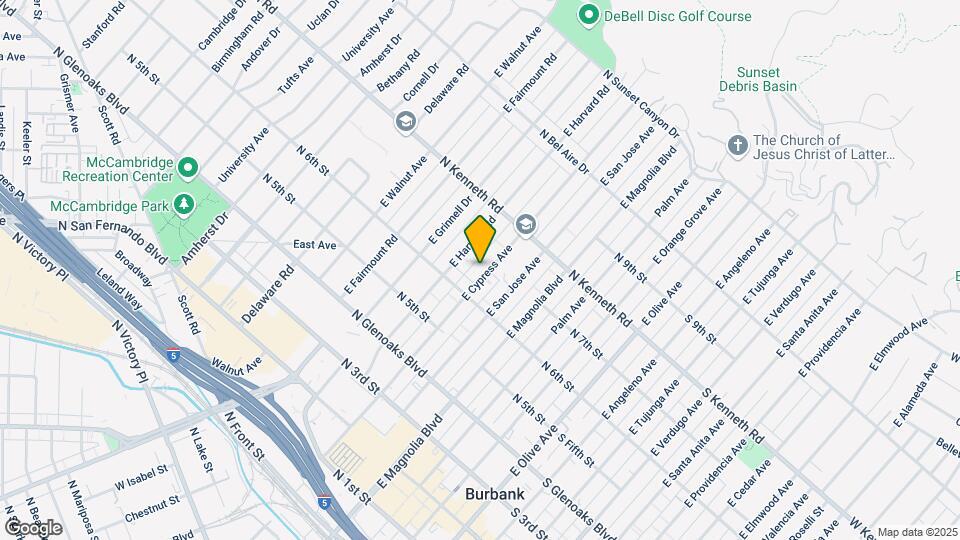 625 E Cypress Ave Map and Location Details