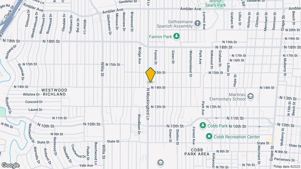 1409 N Mockingbird Ln Map and Location Details