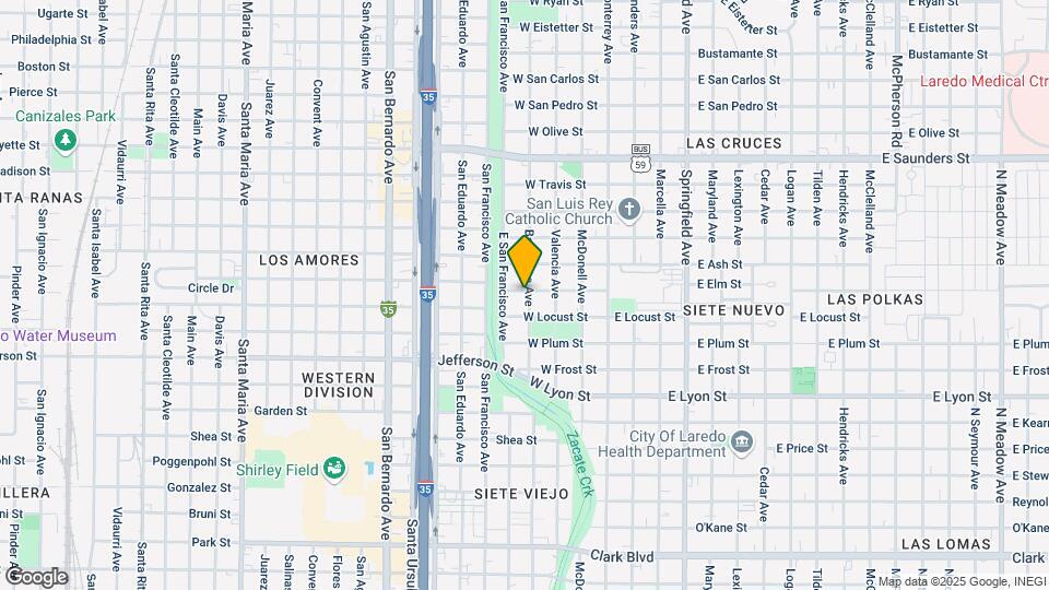 401 W Elm St Map and Location Details