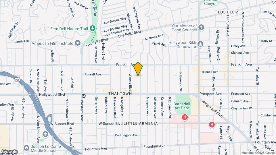 1809 N Normandie Ave Mapa y Detalles de la Ubicación