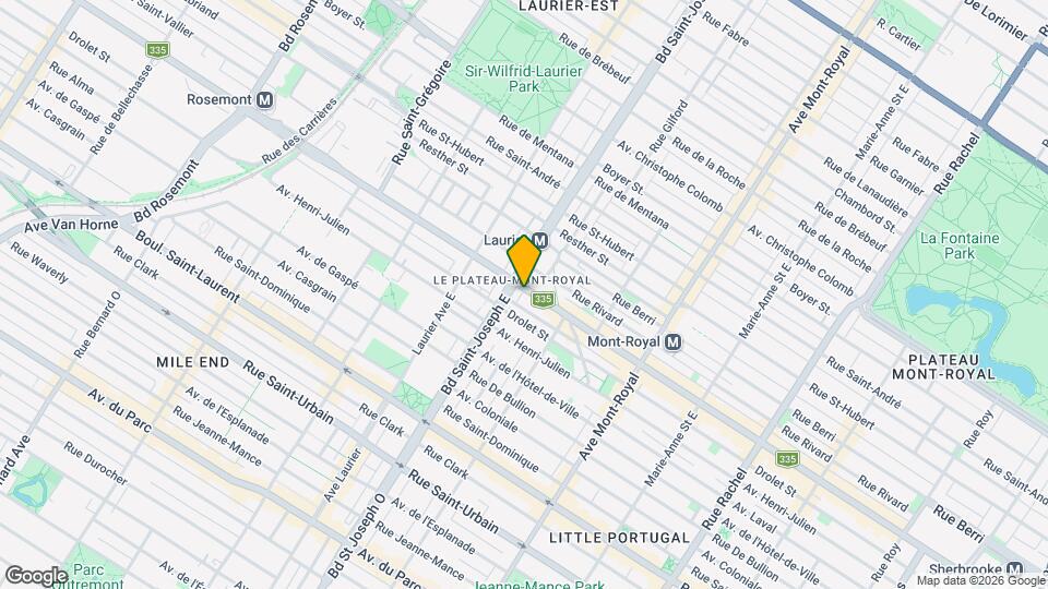 4912-4918 Saint-Denis St Map and Location Details