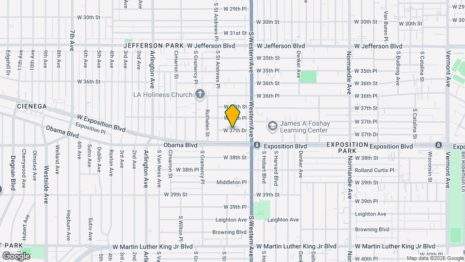 1754 W 37th Dr Map and Location Details