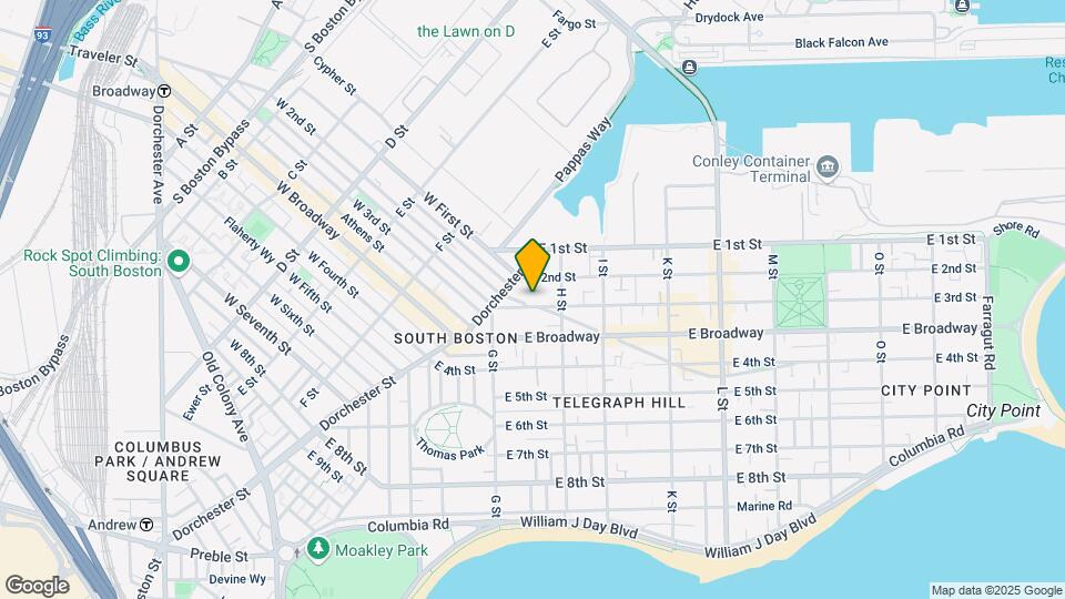 Furnished Private Bedroom in South Boston Map and Location Details