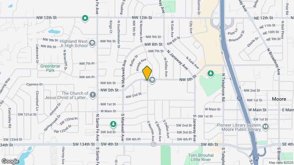 505 N Norman Ave Map and Location Details