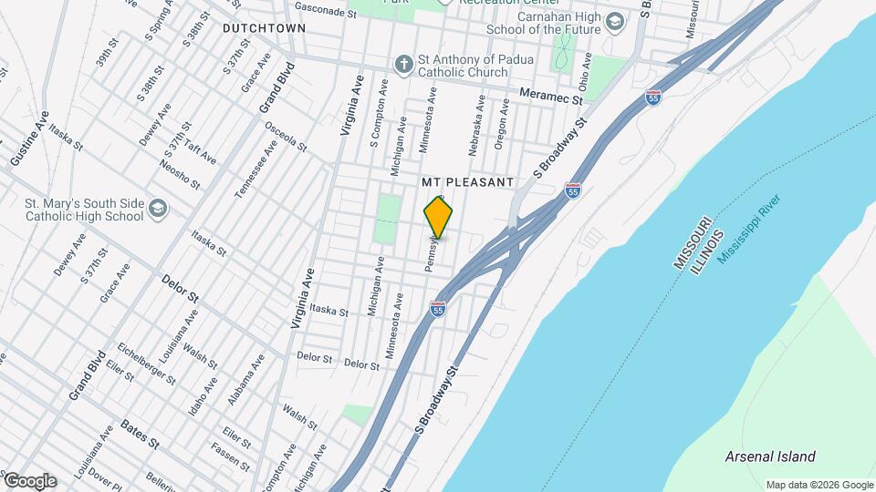 4522 Pennsylvania Ave Map and Location Details