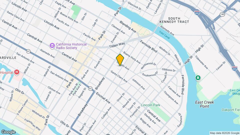 1537 Pearl St Map and Location Details