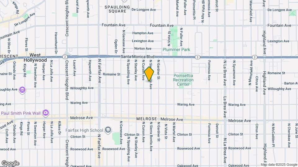 917 N Sierra Bonita Ave Map and Location Details