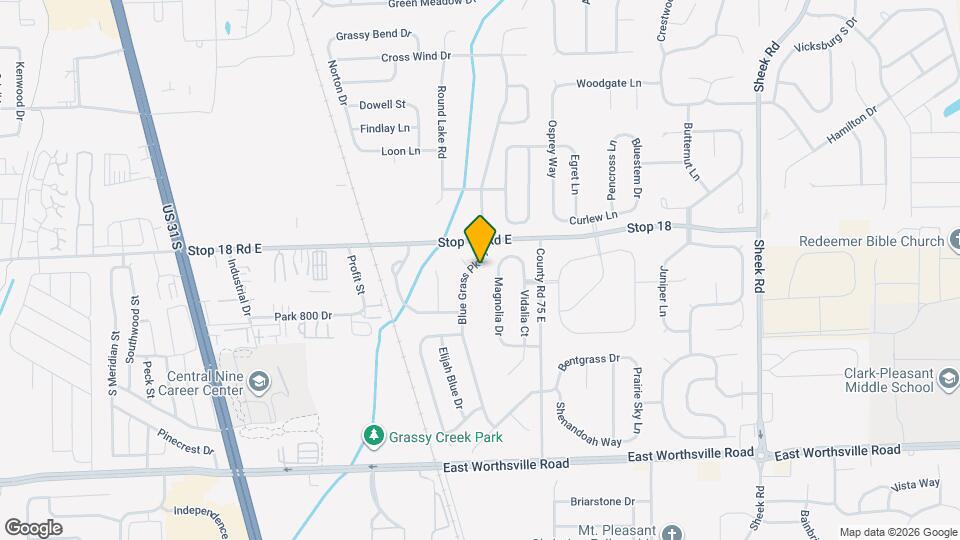 1615 Blue Grass Pkwy Mapa y Detalles de la Ubicación