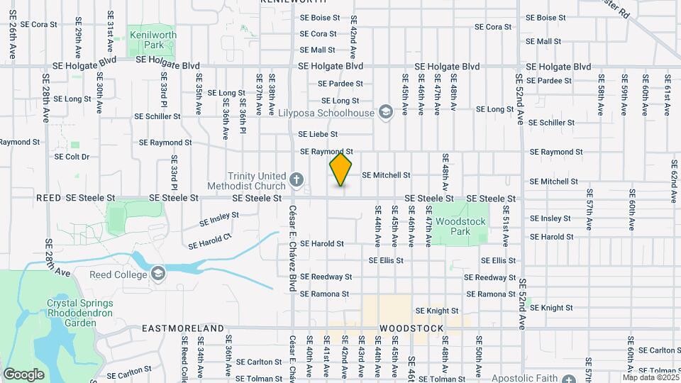 4119 SE Steele St Map and Location Details