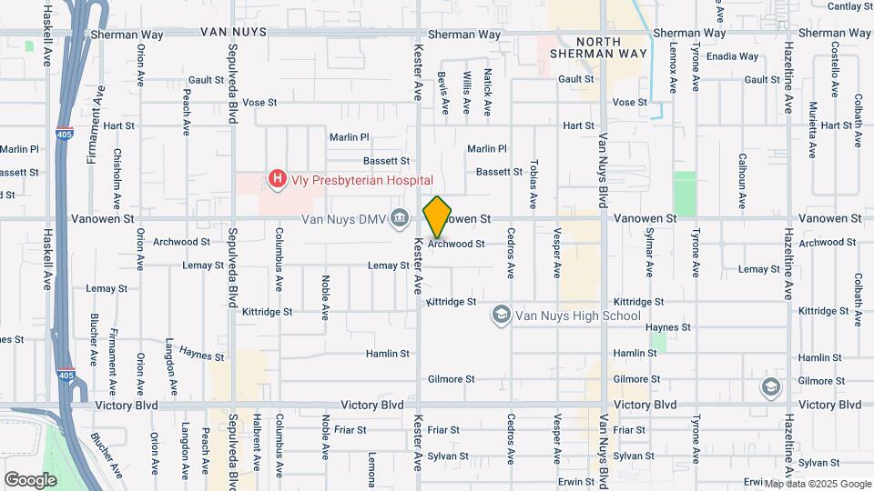 14840 Archwood St Mapa y Detalles de la Ubicación