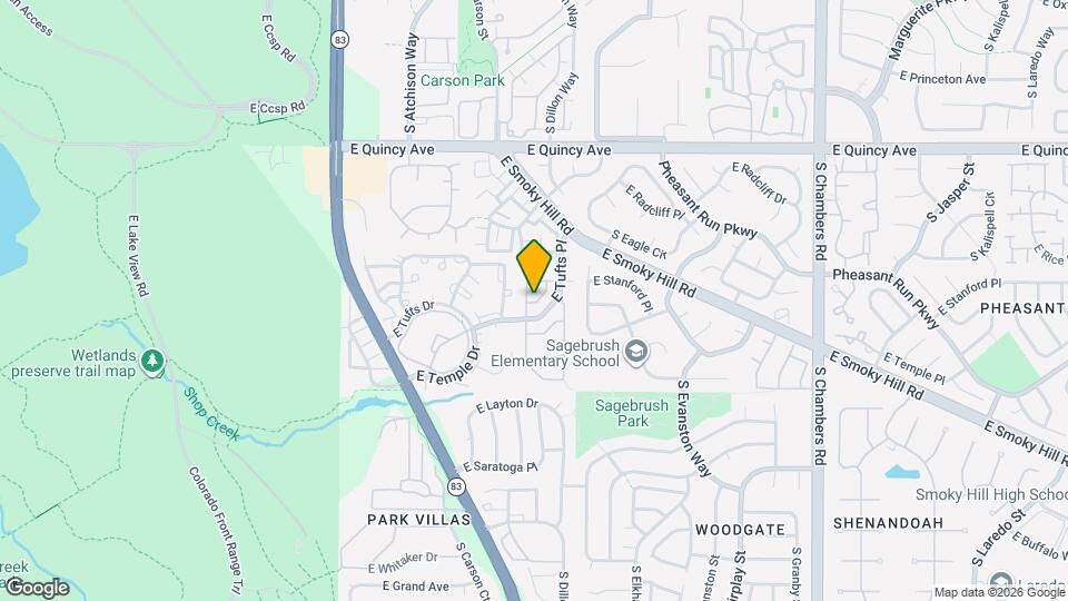 4572 S Crystal Way Map and Location Details