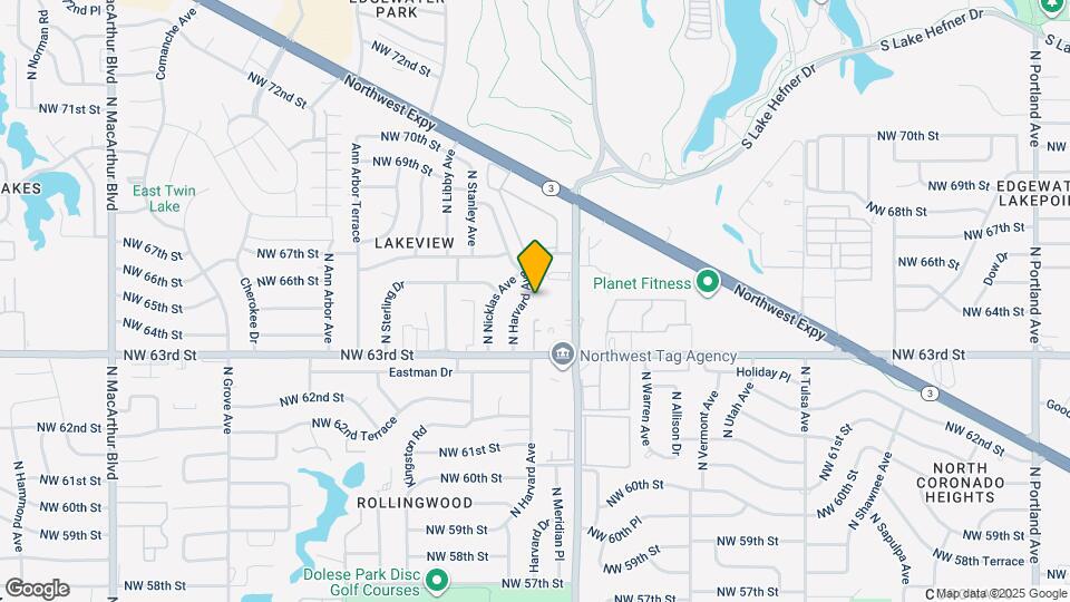 6428 N Harvard Ave Map and Location Details