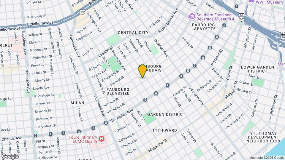 2625 Baronne St Map and Location Details