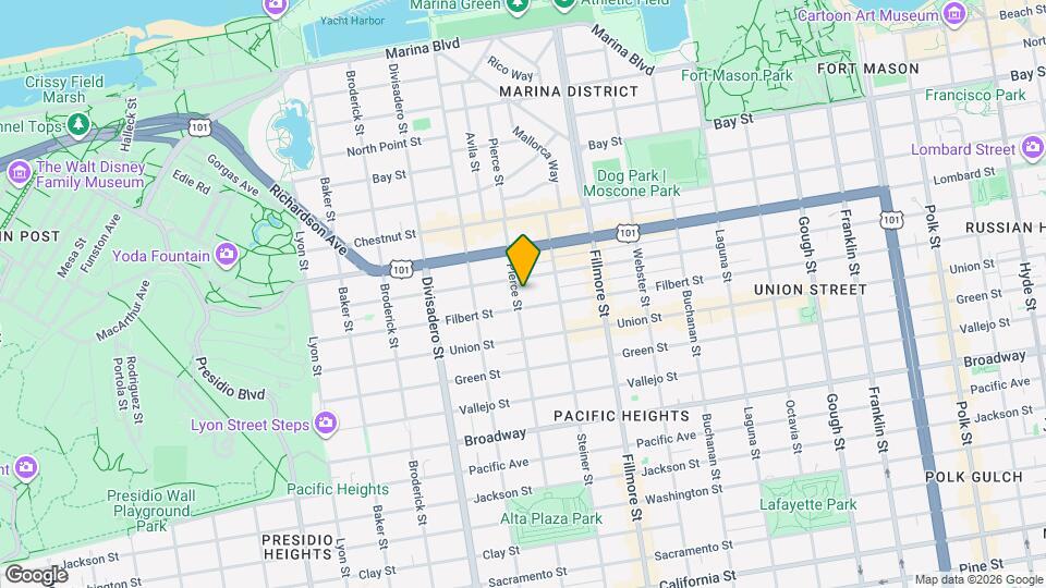 3032 Pierce St Map and Location Details