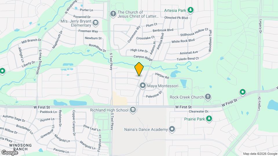 16107 Perdido Creek Trail Map and Location Details