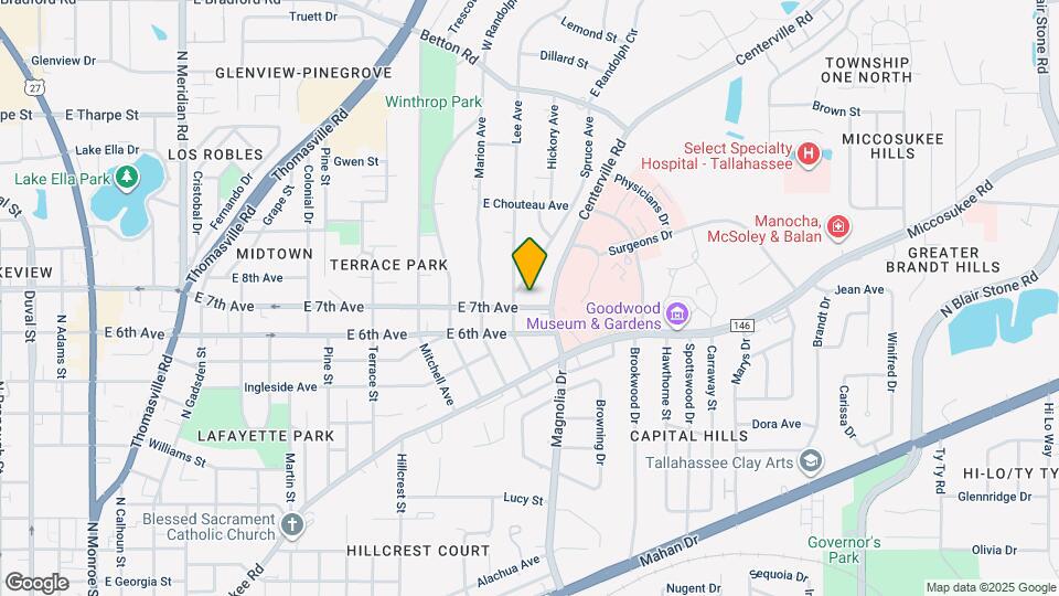 1310 E 7th Ave Map and Location Details