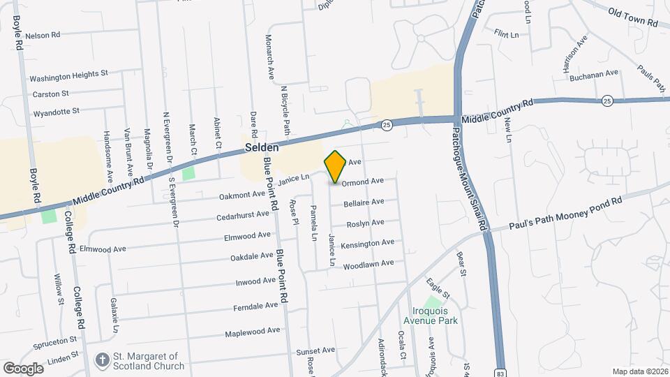 38 Ormond Ave Map and Location Details