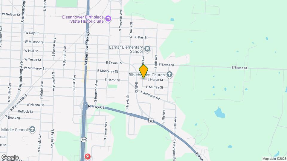 500 E Heron St Map and Location Details