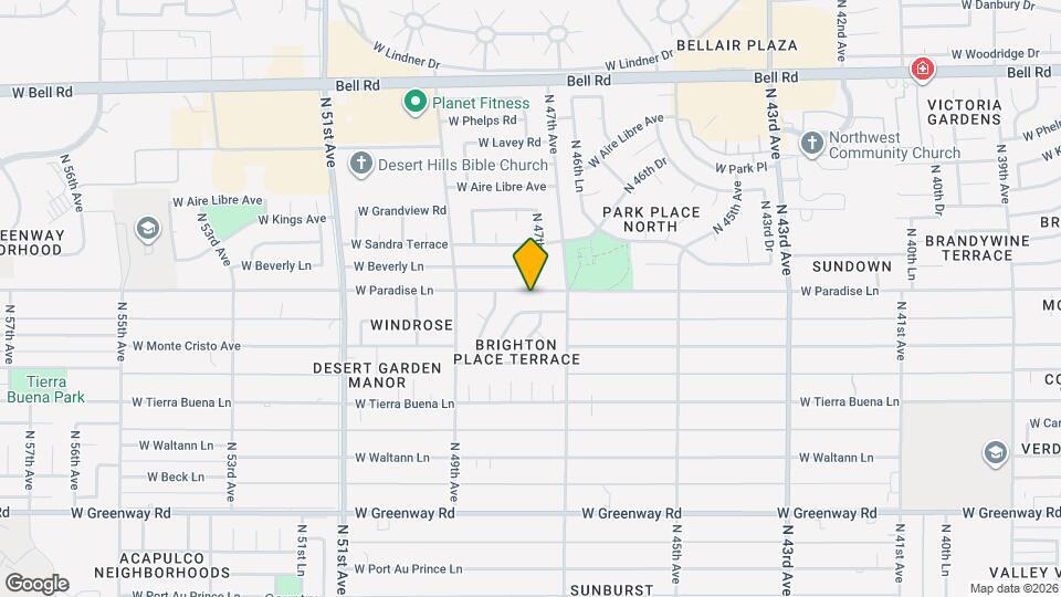 4731 W Paradise Ln Mapa y Detalles de la Ubicación