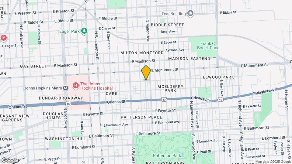 2431 McElderry St Map and Location Details