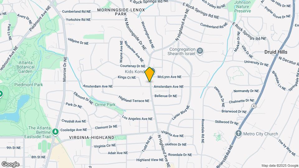 1218 N Highland Ave NE Map and Location Details