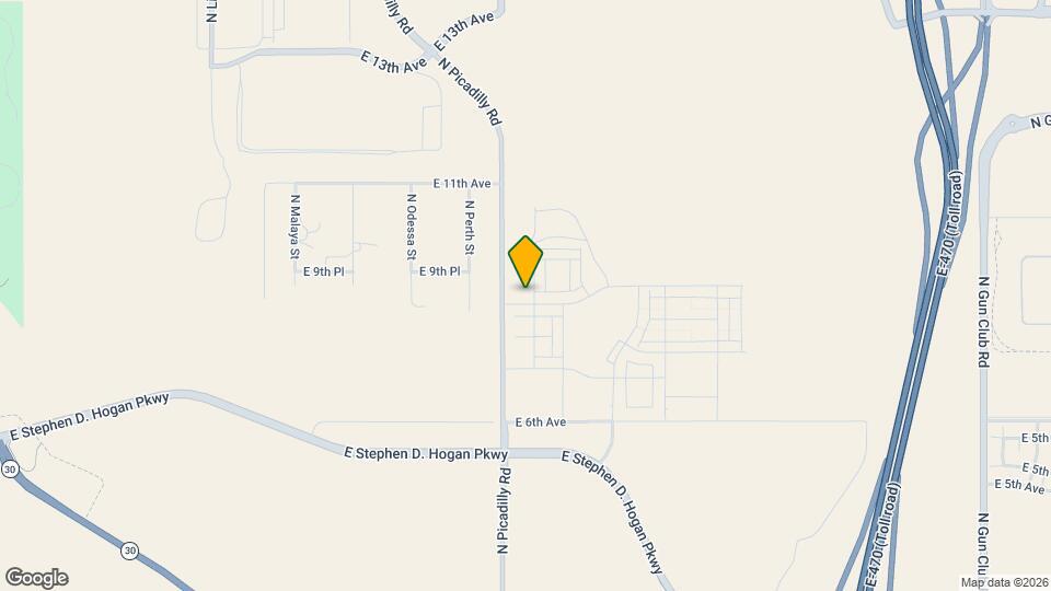 21793 E 8th Ave Map and Location Details