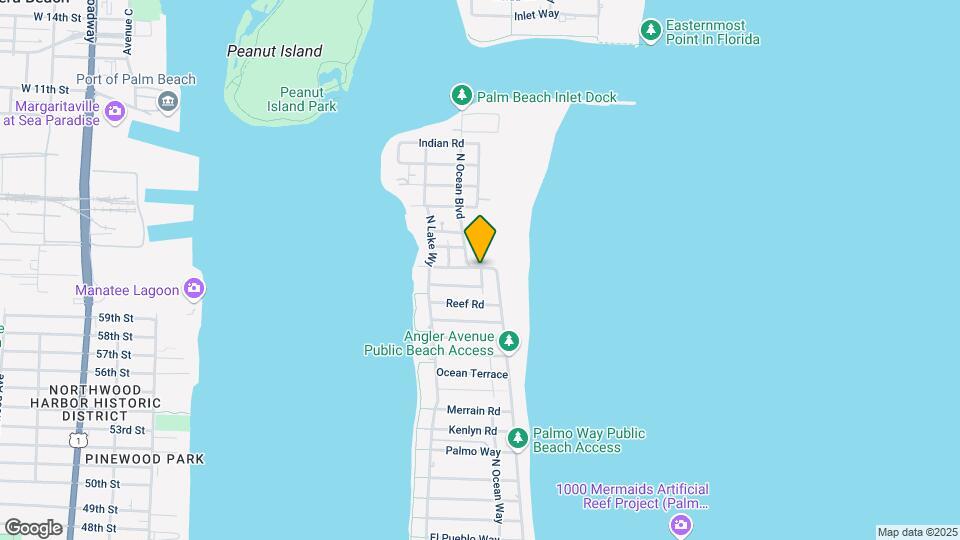 1446 N Ocean Way Map and Location Details