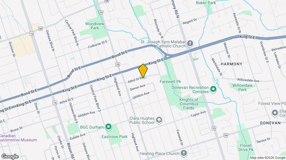 611 Athol St E Map and Location Details