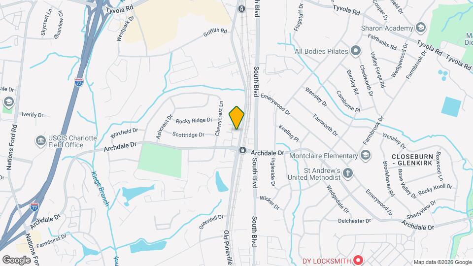 6314 Old Pineville Rd, Unit B Map and Location Details