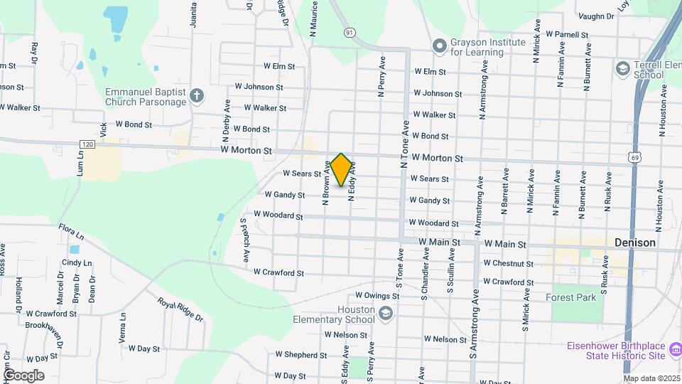 1315 W Gandy St Mapa y Detalles de la Ubicación