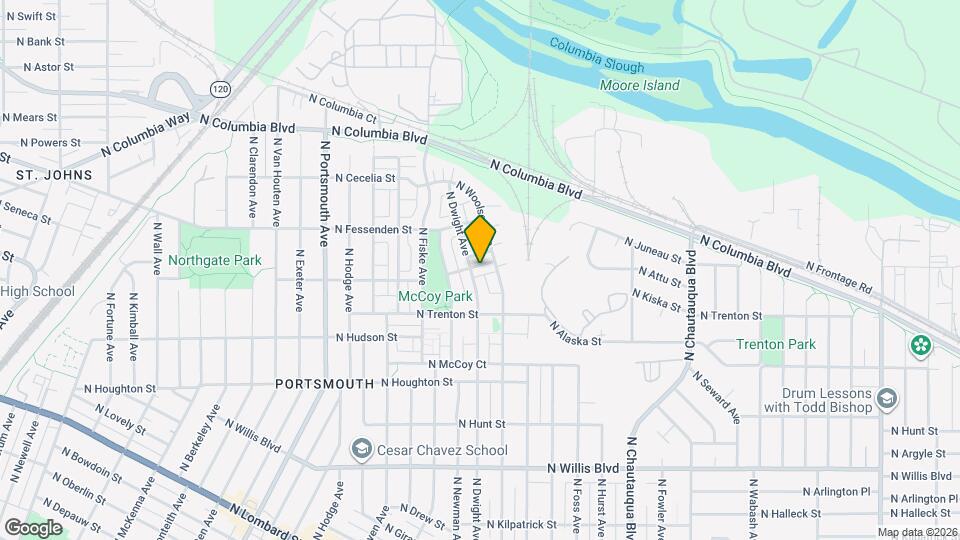 4526 N Newark St Map and Location Details