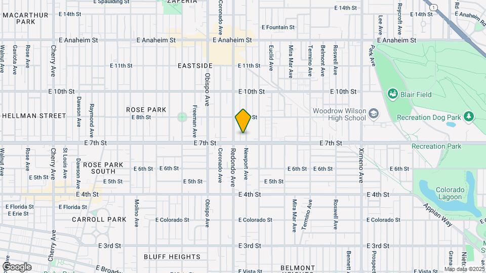 721 Newport Ave Map and Location Details