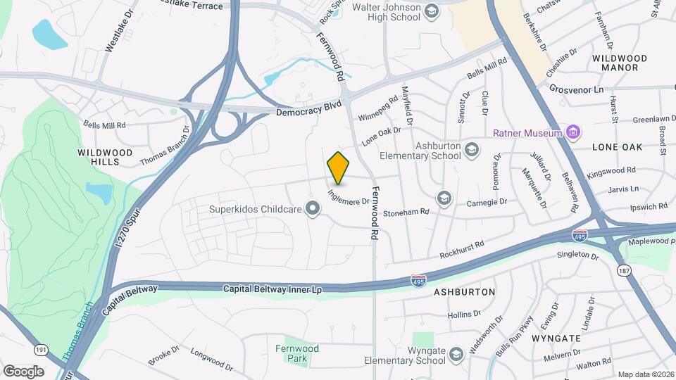 9817 Inglemere Dr Map and Location Details