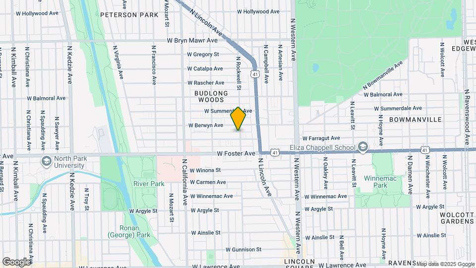 5238 N Rockwell St Map and Location Details