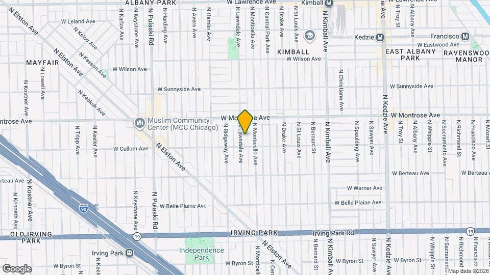 4319 N Lawndale Ave Mapa y Detalles de la Ubicación
