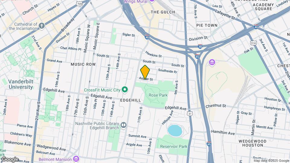1103 Archer St Mapa y Detalles de la Ubicación
