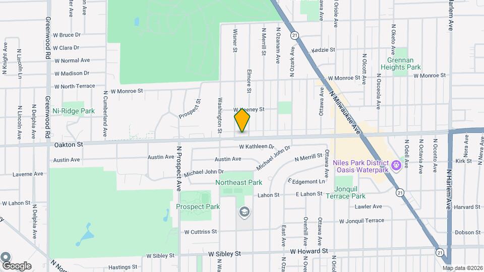 7918 W Oakton St Mapa y Detalles de la Ubicación