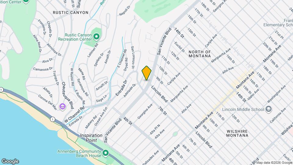 731 San Vicente Blvd Map and Location Details