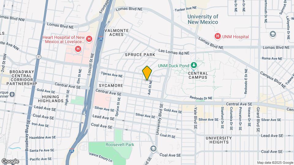 1516 Tijeras Ave NE Map and Location Details