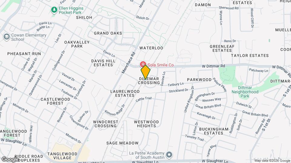 Room in House on Dittmar Oaks Dr Map and Location Details