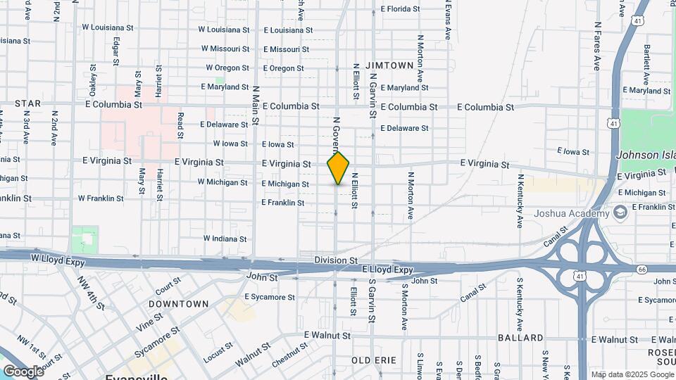 401 E Michigan St Map and Location Details