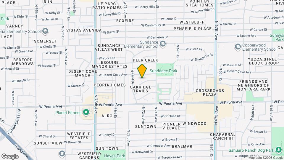 10907 N 72nd Ave Map and Location Details