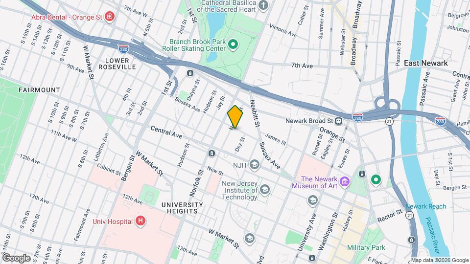 134 Sussex Ave Map and Location Details